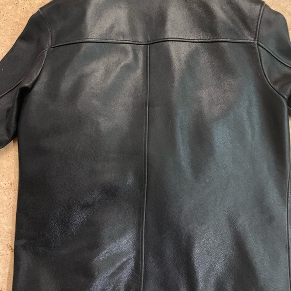 Mens leather winter jacket; zip out liner - Picture 9 of 11
